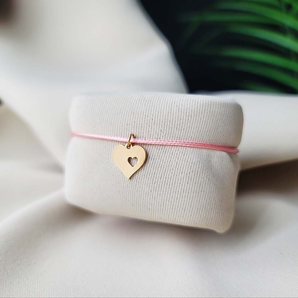 Handmade bracelets, heart bracelet, four leaf clove bracelet, angel bracelet